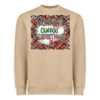 Mushroom Running on Coffee And Christmas Heavyweight Sweatshirt - CowhideDigitalArt