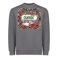 Storm Running on Coffee And Christmas Heavyweight Sweatshirt - CowhideDigitalArt