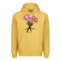 Antique Gold Bitterroot Flower Premium Hoodie - LillyAllenDesigns
