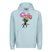 Blue Mist Bitterroot Flower Premium Hoodie - LillyAllenDesigns