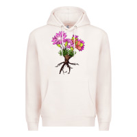 Pale Pink Bitterroot Flower Premium Hoodie - LillyAllenDesigns