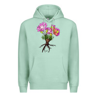 Seafoam Bitterroot Flower Premium Hoodie - LillyAllenDesigns