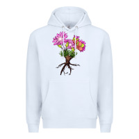 White Bitterroot Flower Premium Hoodie - LillyAllenDesigns