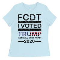 Baby Blue hell yeah i voted trump and will do it again 2020 Ladies Tee - Bettercallsaul