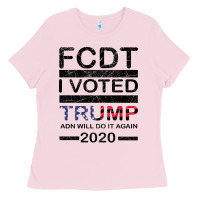 Bubblegum Pink hell yeah i voted trump and will do it again 2020 Ladies Tee - Bettercallsaul
