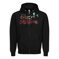 Black keep christ in christmas Zipper Hoodie - CowhideDigitalArt