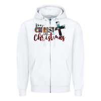 White keep christ in christmas Zipper Hoodie - CowhideDigitalArt