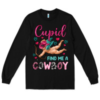 Black cupid find me a cowboy Long Sleeve Tee - OliviaCreatesArt