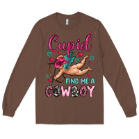 Chestnut cupid find me a cowboy Long Sleeve Tee - OliviaCreatesArt