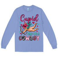 Colony Blue cupid find me a cowboy Long Sleeve Tee - OliviaCreatesArt