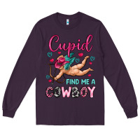 Plum cupid find me a cowboy Long Sleeve Tee - OliviaCreatesArt