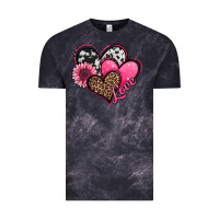 Cloud Black valentines day western hearts and sunflower Vintage Tee - Jasminsmagicworld