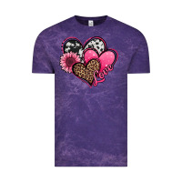 Cloud Purple valentines day western hearts and sunflower Vintage Tee - Jasminsmagicworld