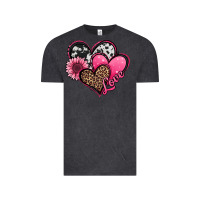 Vintage Black valentines day western hearts and sunflower Vintage Tee - Jasminsmagicworld