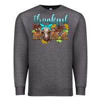 Charcoal Heather thankful mama cow Premium Sweatshirt - BarkalooDesign
