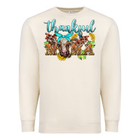 Sandshell thankful mama cow Premium Sweatshirt - BarkalooDesign