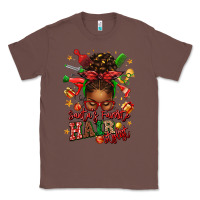 Chestnut santas favorite hair stylist afro messy bun Classic Tee - texasbilliewilder