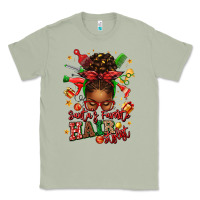 Matcha santas favorite hair stylist afro messy bun Classic Tee - texasbilliewilder