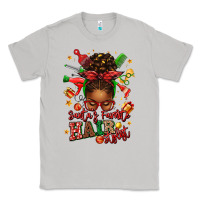 Moon Dust santas favorite hair stylist afro messy bun Classic Tee - texasbilliewilder