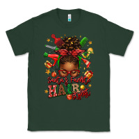 Sports Green santas favorite hair stylist afro messy bun Classic Tee - texasbilliewilder