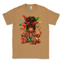 Toasted Coconut santas favorite hair stylist afro messy bun Classic Tee - texasbilliewilder