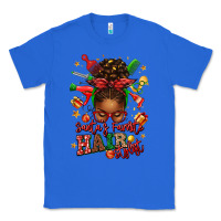 True Royal santas favorite hair stylist afro messy bun Classic Tee - texasbilliewilder