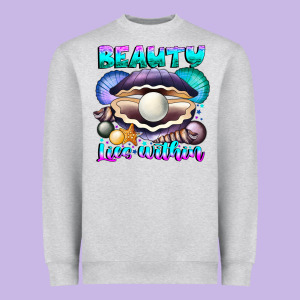 Beauty Lies Within Heavyweight Sweatshirt Designed By Cowhidedigitalart