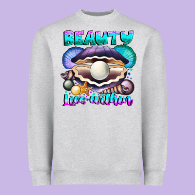 Beauty Lies Within Heavyweight Sweatshirt Designed By Cowhidedigitalart