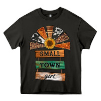 Asphalt small town girl western windmill wooden boards Heavy Core Tee - Jasminsmagicworld