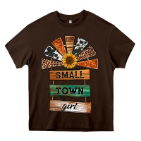 Chocolate Brown small town girl western windmill wooden boards Heavy Core Tee - Jasminsmagicworld