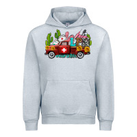 Heather Grey lpn nurse truck with cactus and sunflowers Urban Hoodie - AdoDesignShop