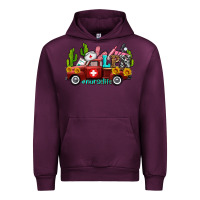 Mauve Wine lpn nurse truck with cactus and sunflowers Urban Hoodie - AdoDesignShop