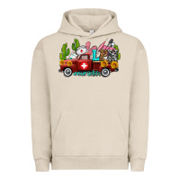 Pigment French Oak lpn nurse truck with cactus and sunflowers Urban Hoodie - AdoDesignShop