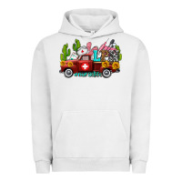 Pigment Lunar Rock lpn nurse truck with cactus and sunflowers Urban Hoodie - AdoDesignShop