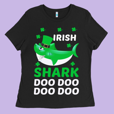 Irish Shark Doo Doo Doo Saint Patricks Day Ladies Tee Designed By Bettercallsaul