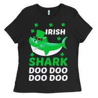 Black Irish Shark Doo Doo Doo Saint Patricks Day Ladies Tee - Bettercallsaul