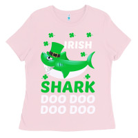 Bubblegum Pink Irish Shark Doo Doo Doo Saint Patricks Day Ladies Tee - Bettercallsaul
