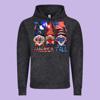 America Y'all With Gnomies Vintage Hoodie Designed By Howdyjamesfarm