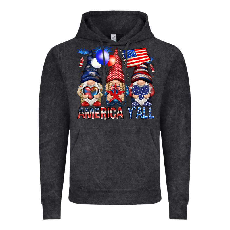 America Y'all With Gnomies Vintage Hoodie by HowdyJamesFarm | Teevron