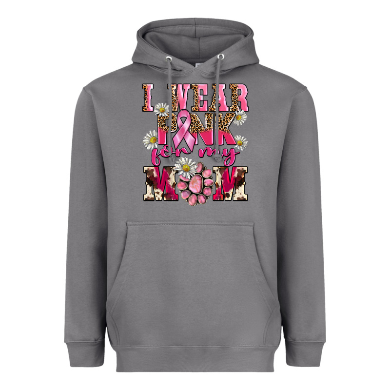 I Wear Pink For My Mom Heavyweight Hoodie by BarkalooDesign | Teevron