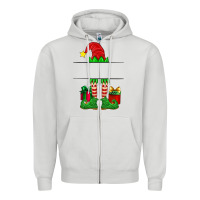 Dove Grey christmas elf custom name Zipper Hoodie - Artiststas