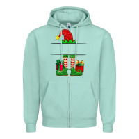 Seafoam christmas elf custom name Zipper Hoodie - Artiststas