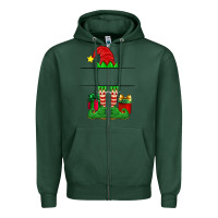 Sports Green christmas elf custom name Zipper Hoodie - Artiststas