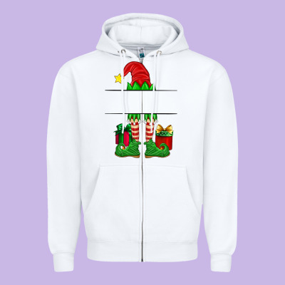 Christmas Elf Custom Name Zipper Hoodie Designed By Artiststas