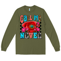 Army Green call me never olivia Long Sleeve Tee - OliviaCreatesArt