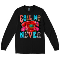 Black call me never olivia Long Sleeve Tee - OliviaCreatesArt