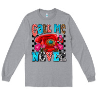 Heather Grey call me never olivia Long Sleeve Tee - OliviaCreatesArt