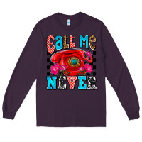 Plum call me never olivia Long Sleeve Tee - OliviaCreatesArt