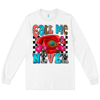 White call me never olivia Long Sleeve Tee - OliviaCreatesArt