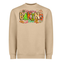 Mushroom Christmas Baking Crew Heavyweight Sweatshirt - CowhideDigitalArt